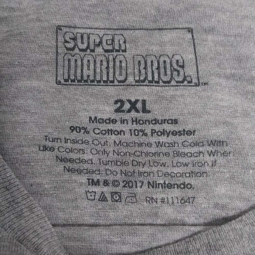 Nintendo Super Mario Bros. '85 Gray Men's Graphic T-Shirt *GUC* - Picture 6 of 6